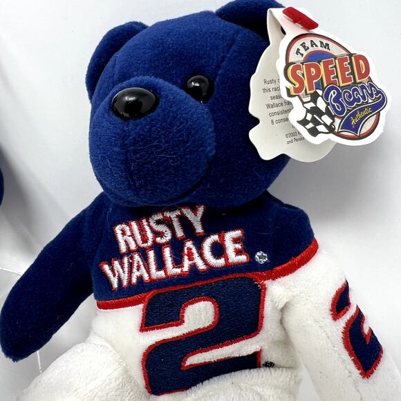 Lot of 2 Bears Nascar Bear JEFF GORDON 24 & Rusty Wallace 2, Plush Toy Kids - Picture 4 of 13